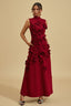 Bridget - Wine Red Maxi Dress