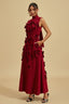 Bridget - Wine Red Maxi Dress