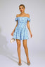 Rowena - Blue Floral Mini Dress