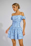 Rowena - Blue Floral Mini Dress