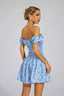 Rowena - Blue Floral Mini Dress