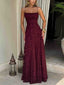 Elegant Floral Lace Spaghetti Strap Maxi Dress