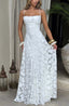 Elegant Floral Lace Spaghetti Strap Maxi Dress