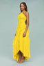 Nevina - Yellow Frill Maxi Dress