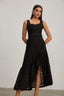 Olivia - Black Lace Midi Dress
