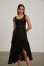 Olivia - Black Lace Midi Dress