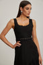 Olivia - Black Lace Midi Dress