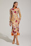 Marianella - Floral Mesh Midi Dress