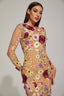Marianella - Floral Mesh Midi Dress