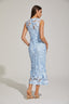 Calia - Blue Floral Lace Midi Dress