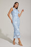 Calia - Blue Floral Lace Midi Dress
