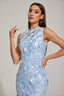 Calia - Blue Floral Lace Midi Dress