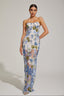 Idella - Floral Strapless Maxi Dress