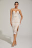 Chiarina - Lace Strapless Midi Dress