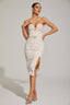 Chiarina - Lace Strapless Midi Dress