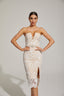 Chiarina - Lace Strapless Midi Dress