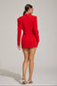 Dionne - Scarlet Satin Blazer