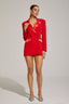 Dionne - Scarlet Satin Blazer