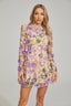 Martine - Floral Purple Mini Dress