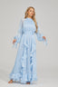 Delphine - Blue Noir Maxi Dress