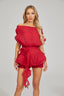 Ines - Red Dream Ruffle Mini Dress