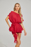 Ines - Red Dream Ruffle Mini Dress