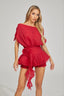 Ines - Red Dream Ruffle Mini Dress