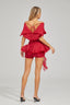 Ines - Red Dream Ruffle Mini Dress