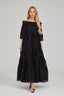 Solene - Black Lace Maxi Dress
