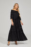 Solene - Black Lace Maxi Dress