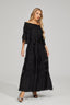 Solene - Black Lace Maxi Dress