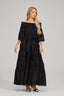 Solene - Black Lace Maxi Dress
