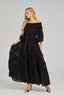 Solene - Black Lace Maxi Dress