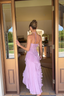 Nevina - Purple Frill Maxi Dress