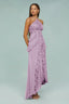 Nevina - Purple Frill Maxi Dress