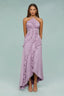 Nevina - Purple Frill Maxi Dress