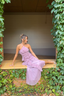Nevina - Purple Frill Maxi Dress