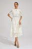 Sade - White Lace Midi Dress