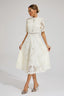 Sade - White Lace Midi Dress