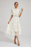 Sade - White Lace Midi Dress