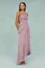 Nevina - Pink Frill Maxi Dress