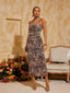 Luz - Leopard Ruched Skirt Set