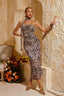Luz - Leopard Ruched Skirt Set
