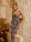 Luz - Leopard Ruched Skirt Set
