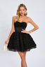 Samira - Black Bloom Corset Mini Dress