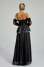 Kim - Black Mesh Maxi Dress