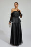 Kim - Black Mesh Maxi Dress