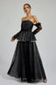 Kim - Black Mesh Maxi Dress