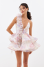 Marya - Pink Flower Mini Dress
