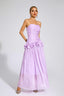 Perdita - Purple Ruffled Maxi Dress
